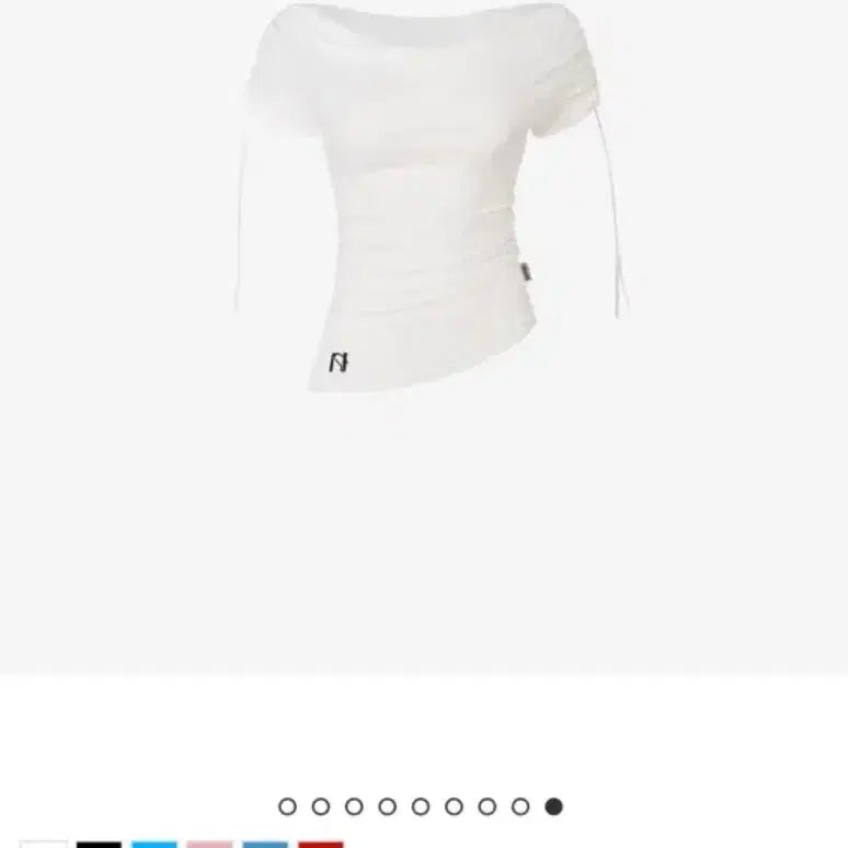 [BUNJANG] Newearlin Meow Summer Draping Shirring Top White / 뉴얼린 미야오 탑 화이트 Meow Summer draping shrrin