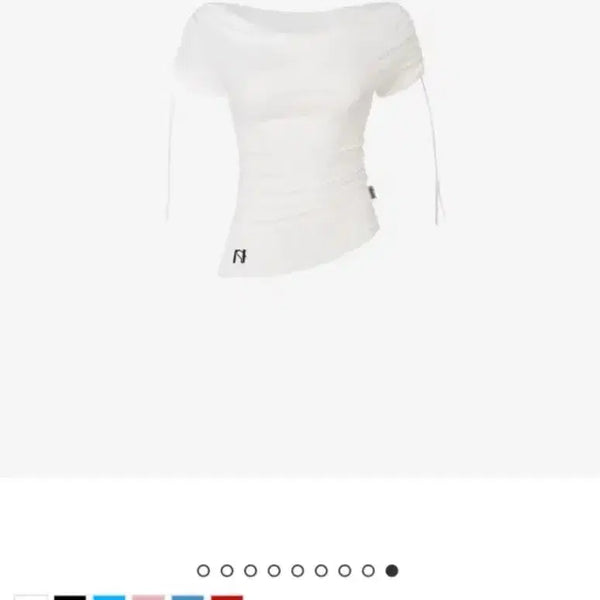 [BUNJANG] Newearlin Meow Summer Draping Shirring Top White / 뉴얼린 미야오 탑 화이트 Meow Summer draping shrrin