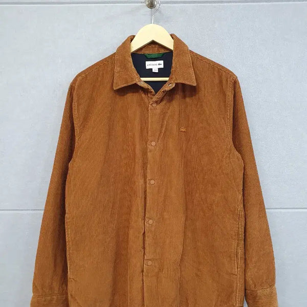 [BUNJANG] Lacoste Corduroy Shirt Brown US M / #라코스테 코듀로이 셔츠 브라운 US M