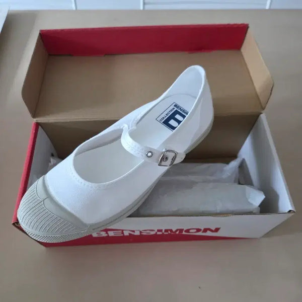 [BUNJANG] Bensimon Mary Jane Flats White Size 36 / (새상품) 벤시몽 메리제인 36