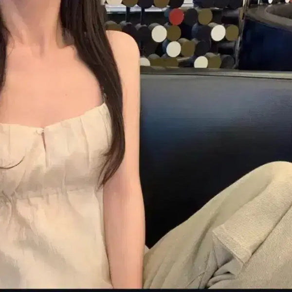 [BUNJANG] Yoonseul Shop Shell Beige Two-Way Bustier Blouse / 새상품) 윤슬샵 shell beige bustier blouse