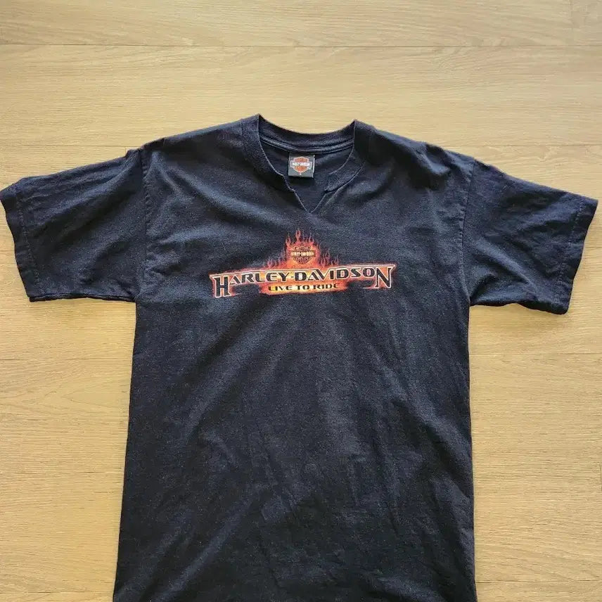 [BUNJANG] Harley-Davidson Black Short-Sleeve T-Shirt / 할리데이비슨 반팔 티셔츠 블랙