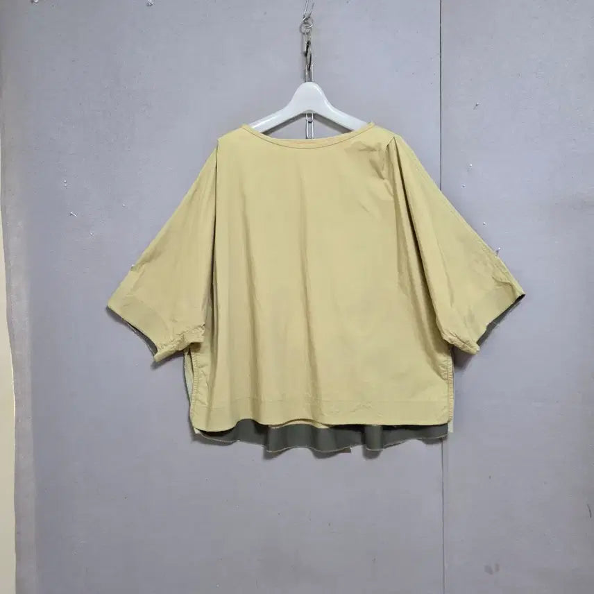 [BUNJANG] SYSTEM Boxy Waist Ribbon Blouse Beige / 시스템 박시한 허리리본 블라우스 n7311