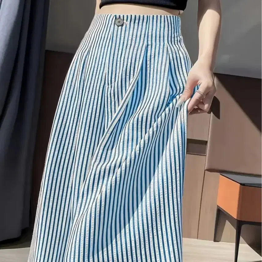 [BUNJANG] Striped Long Skirt / 스트라이프 롱 스커트