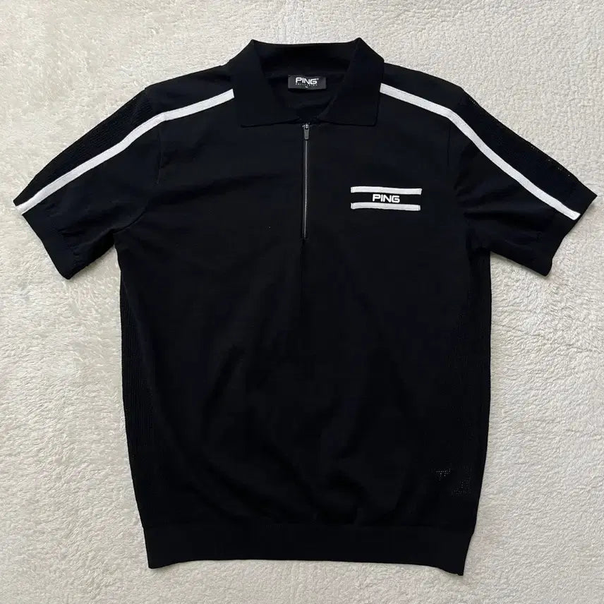 [BUNJANG] PING Golf Half-Zip T-Shirt / 핑 골프 반집업 티셔츠