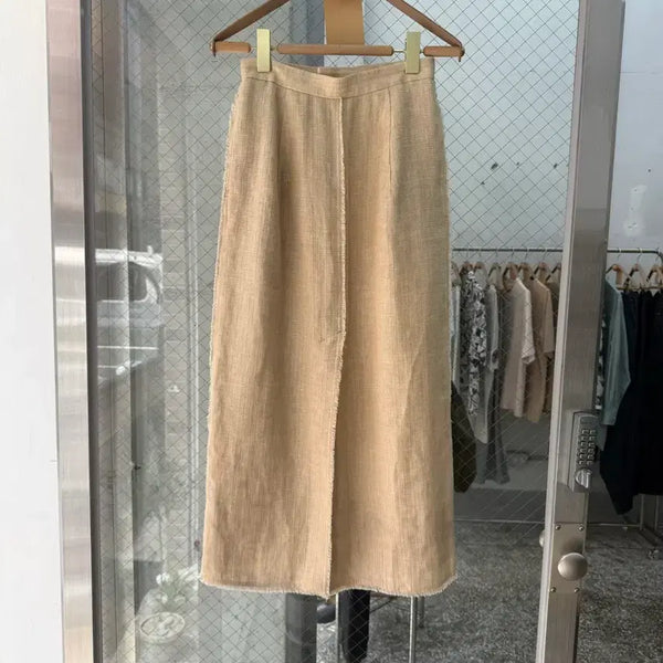 [BUNJANG] AURALEE Linen Fringe Wrap Skirt / AURALEE Linen Fringe Wrap Skirt