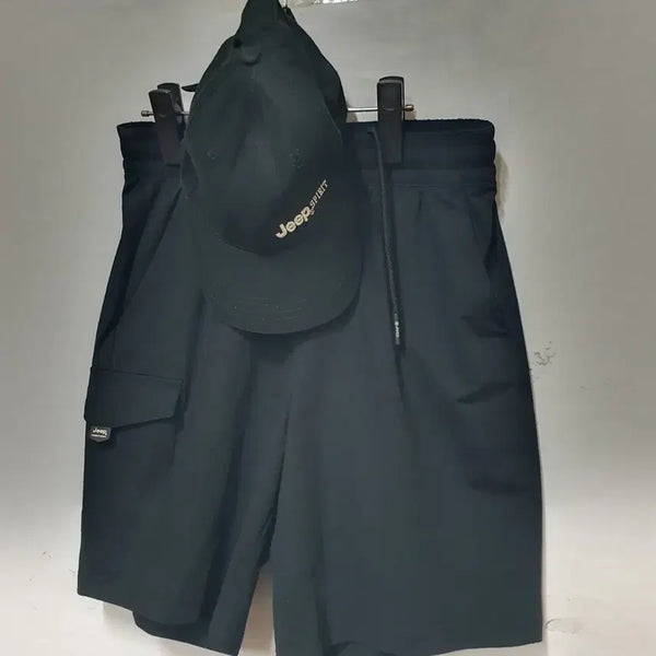 [BUNJANG] Jeep Spirit Cargo Shorts & Ball Cap Set / Jeep Spirit 반바지 + 볼캡