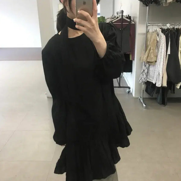 [BUNJANG] Black Long Dress / 블랙 롱원피스