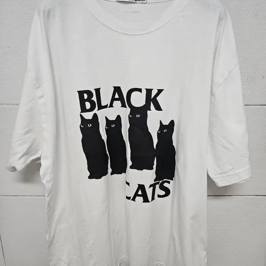 [BUNJANG] VIVASTUDIO Black Cat T-Shirt L / 비바스튜디오 블랙캣 티셔츠 L