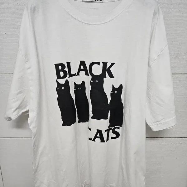 [BUNJANG] VIVASTUDIO Black Cat T-Shirt L / 비바스튜디오 블랙캣 티셔츠 L