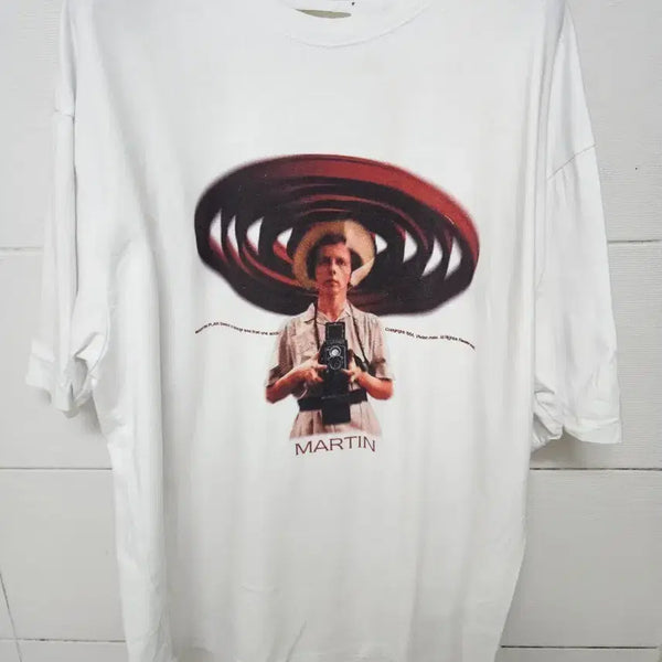 [BUNJANG] Martin Plan Printed Short Sleeve T-Shirt L / 마틴플랜 프린트 반팔 티셔츠 L