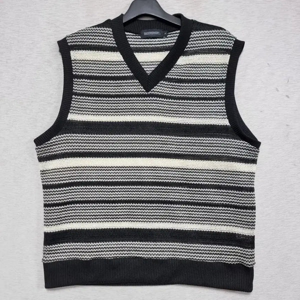 [BUNJANG] The Basement Summer Stripe Knit Vest - Men's 100 / 베이스 여름 베스트 남자100사이즈ㅡ0430