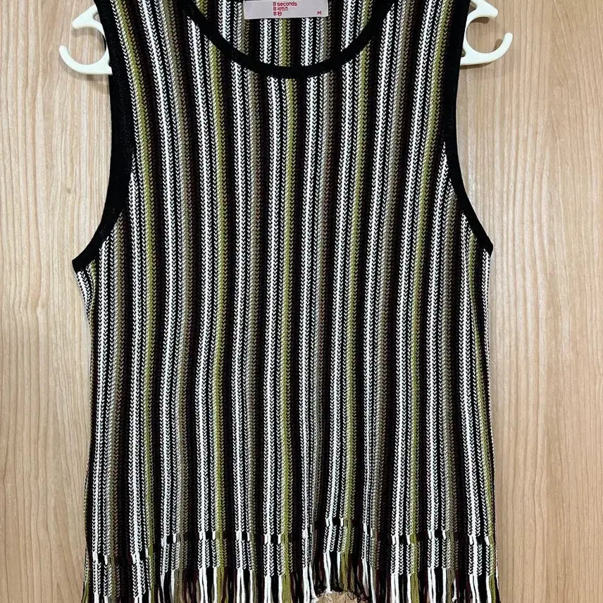 [BUNJANG] 8seconds Striped Knit Vest M / 8세컨즈 스트라이프 니트 조끼 M
