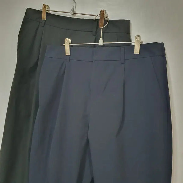 [BUNJANG] Lacoste Summer Functional Stretch Women's Slacks (Black & Navy, Size 38) / 라코스테 여름기능성 스판 여성 슬랙스 38사이즈  블랙과 네이비