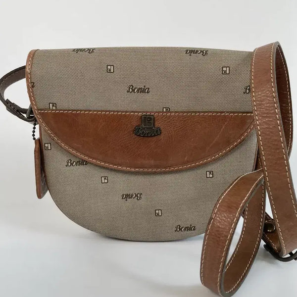 [BUNJANG] Bonia Authentic Vintage Monogram Mini Crossbody Bag / 보니아 정품 빈티지 모노그램 미니 크로스백