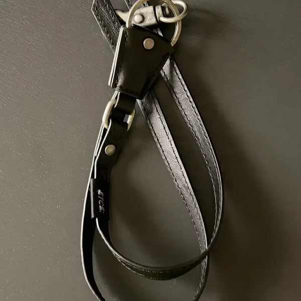 [BUNJANG] ETCE Black Leather Keyring / ETCE 블랙 가죽 키링