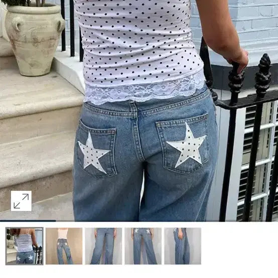 [BUNJANG] Subdued Low Rise Star Jeans / 섭듀드 Subdued 로우라이즈 스타 진