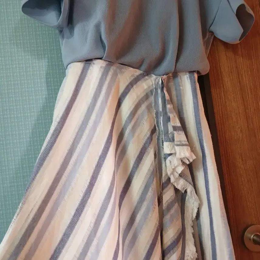 [BUNJANG] System Stripe Linen Dress / 시스템)  스트라이프 린넨 원피스