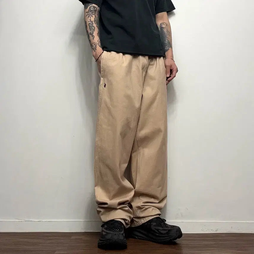 [BUNJANG] Polo Ralph Lauren 90s Vintage Wide Chino Pants / 90s Polo 폴로랄프로렌 빈티지 와이드 치노팬츠