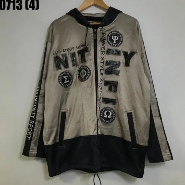 [BUNJANG] Infinity Hooded Zip-Up Jacket Beige / 인피니티 후드 집업 자켓 베이지