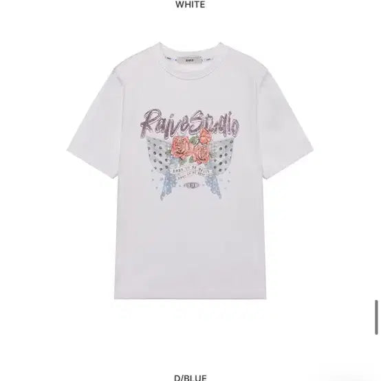 [BUNJANG] RAIVE White Short Sleeve T-Shirt / RAIVE 화이트 반팔 티셔츠 화이트 2,3