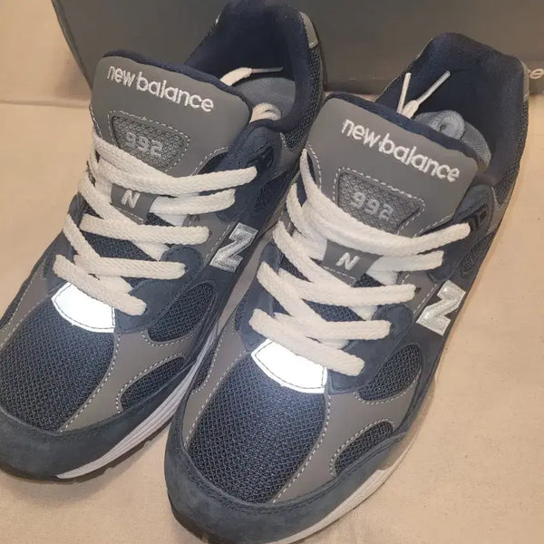 [BUNJANG] New Balance 992 Navy Grey Sneakers / 뉴발란스 992 네이비 그레이 스니커즈