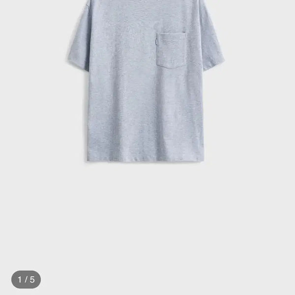 [BUNJANG] Maison Kitsuné Melange Socks Supima Comfort Pocket Short Sleeve T-Shirt / [5] 포터리 멜란지 삭스 수피마 컴포트 포켓 반팔 티셔츠