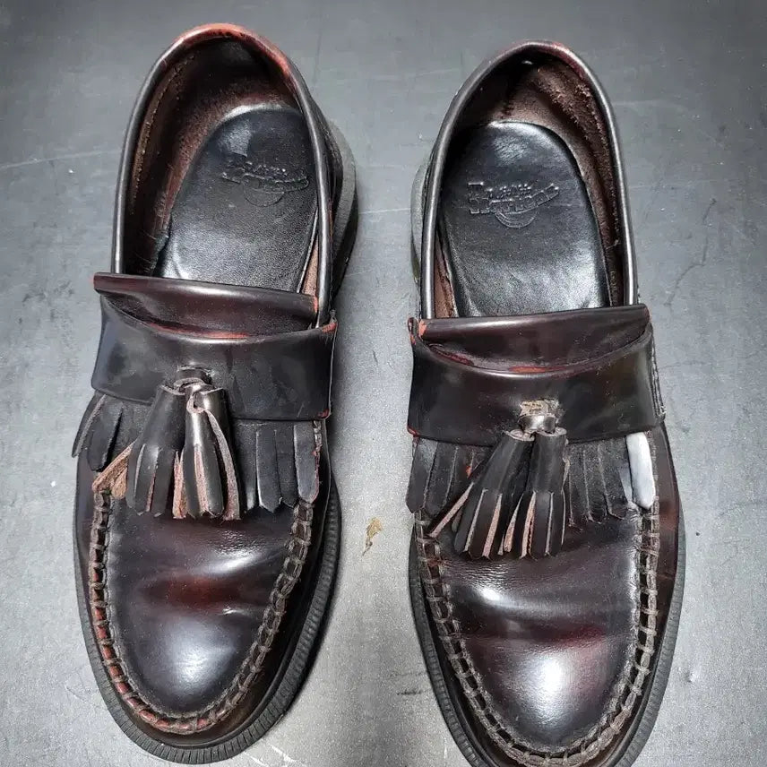 [BUNJANG] Dr. Martens Adrian Burgundy Tassel Loafers UK 4 / 닥터마틴 아드리안 버건디 태슬 로퍼 UK4 상태최상