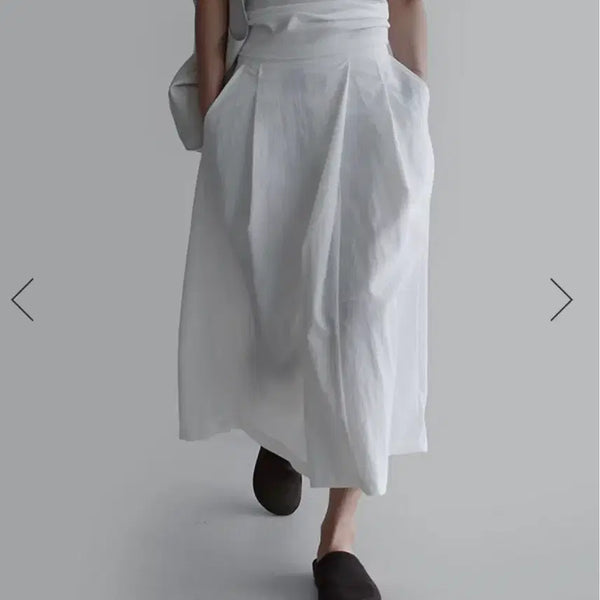 [BUNJANG] Laroom White Cotton Skirt / 라룸 흰색 코튼 스커트