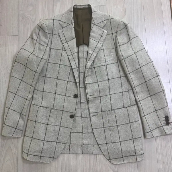 [BUNJANG] SOVEREIGN by UNITED ARROWS Wool-Linen Windowpane Blazer / 소버린 by UNITED ARROWS 울린넨 윈도우페인 자켓