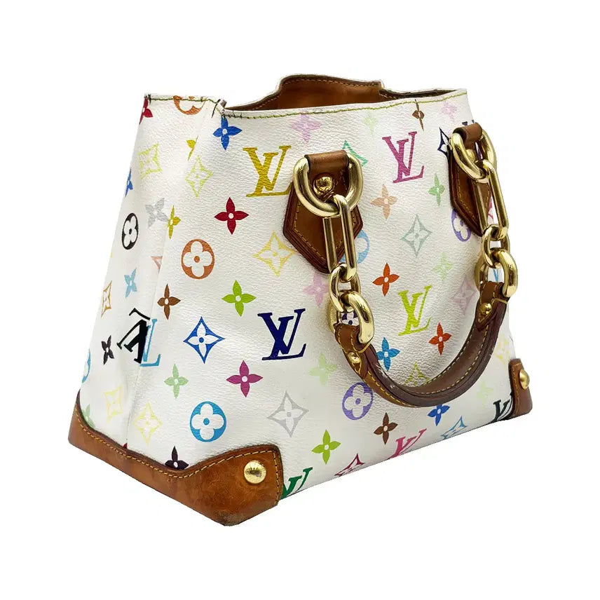 [BUNJANG] Louis Vuitton M40047 White Multicolor Monogram Audra Tote Bag / 루이비통 M40047 화이트 멀티 모노그램 오드라 토트백