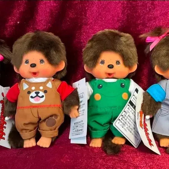[BUNJANG] Monchhichi Animal Overalls Set of 4 / 몬치치 동물 멜빵 4종세트