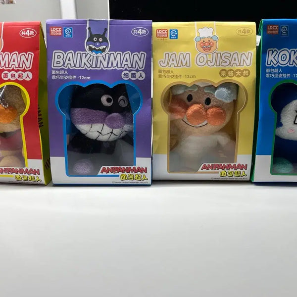 [BUNJANG] Anpanman Baikinman Plush Keychain Set / 새상품 일괄!!!!!) 호빵맨 세균맨 키링 인형 세트
