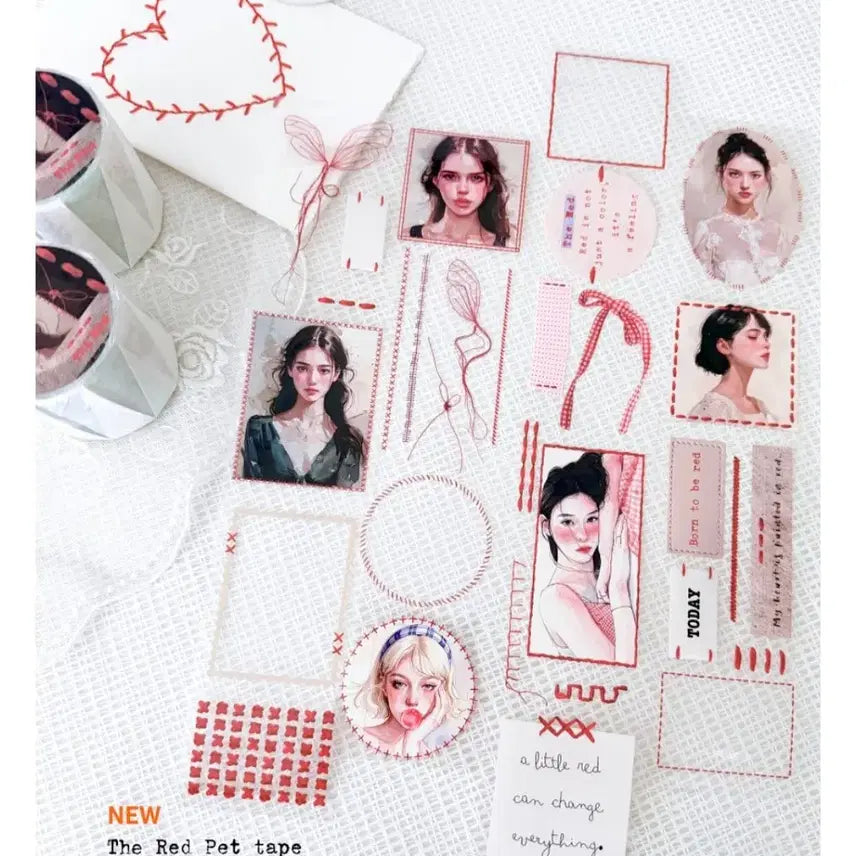 [BUNJANG] Buyumi The Red Pet Tape Masking Tape / [바이유미] The Red Pet Tape 마스킹테이프