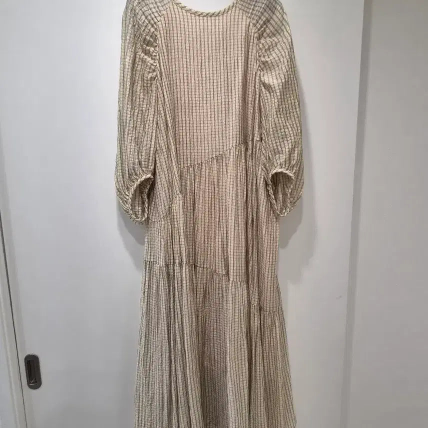 [BUNJANG] FACT Lee Taeran Check Pattern Long Dress - Size S / 팩트 이태란 원피스S