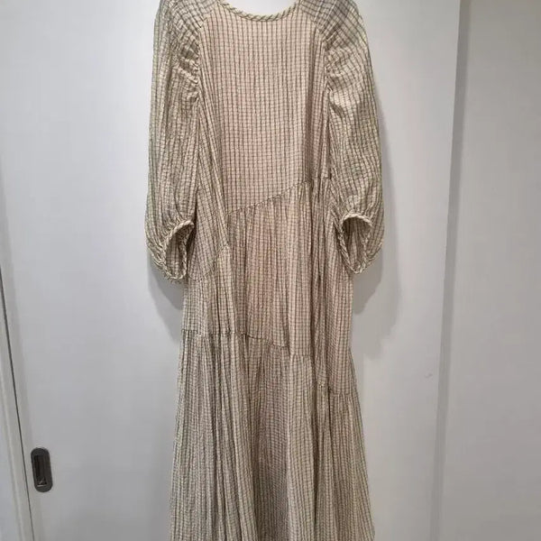 [BUNJANG] FACT Lee Taeran Check Pattern Long Dress - Size S / 팩트 이태란 원피스S