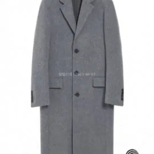 [BUNJANG] MAMAGARI Grey Wool 100% Single Coat / [100] 마마가리 그레이 싱글 코트