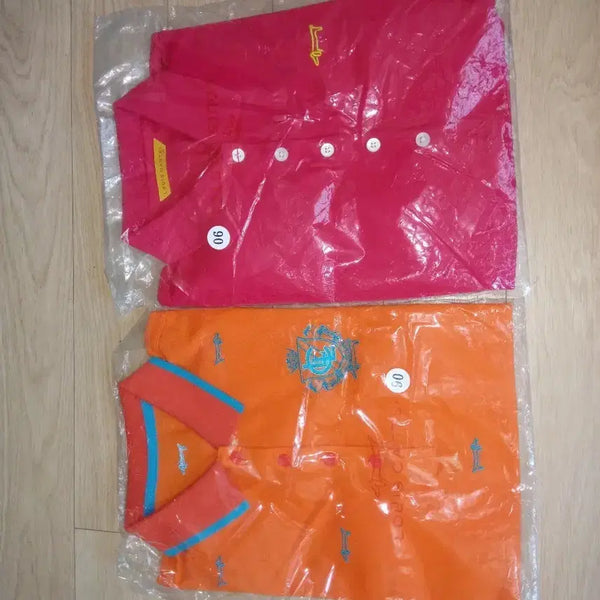 [BUNJANG] Louis Castel Women's 2-Piece T-Shirt Set (Pink/Orange) / 루이까스텔 여성반팔티 2종 세트 (핑크/오렌지)