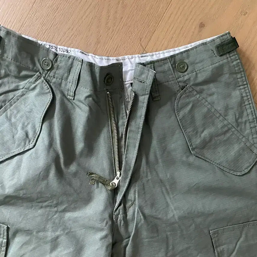 [BUNJANG] Winfield M-65 Field Cargo Pants Medium Khaki Ripstop Deadstock / M-65 카고 필드 팬츠 medium 데드스탁 (허리 40 cm)