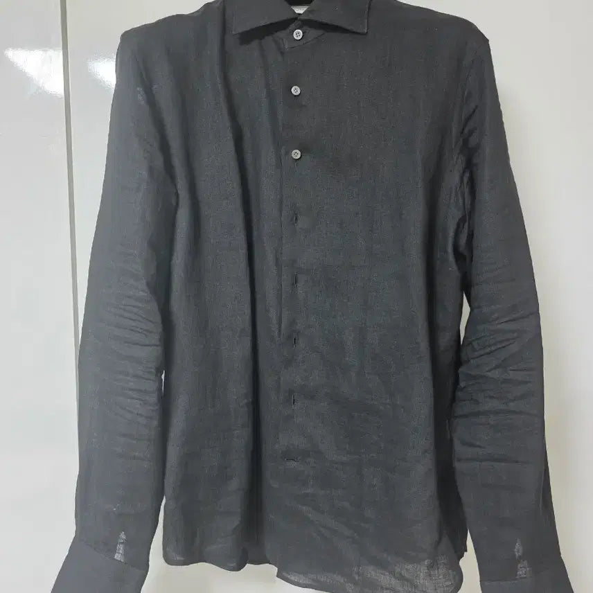 [BUNJANG] SUITSUPPLY Black Linen Shirt / 수트서플라이 블랙 린넨 셔츠