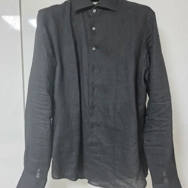 [BUNJANG] SUITSUPPLY Black Linen Shirt / 수트서플라이 블랙 린넨 셔츠