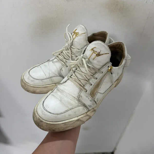 [BUNJANG] Giuseppe Zanotti White Sneakers / 주세페 자노티 스니커즈 화이트