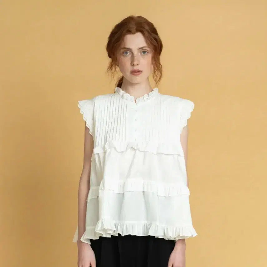 [BUNJANG] Without Summer Lace Frill Blouse / (당일발송) 위드아웃썸머 블라우스