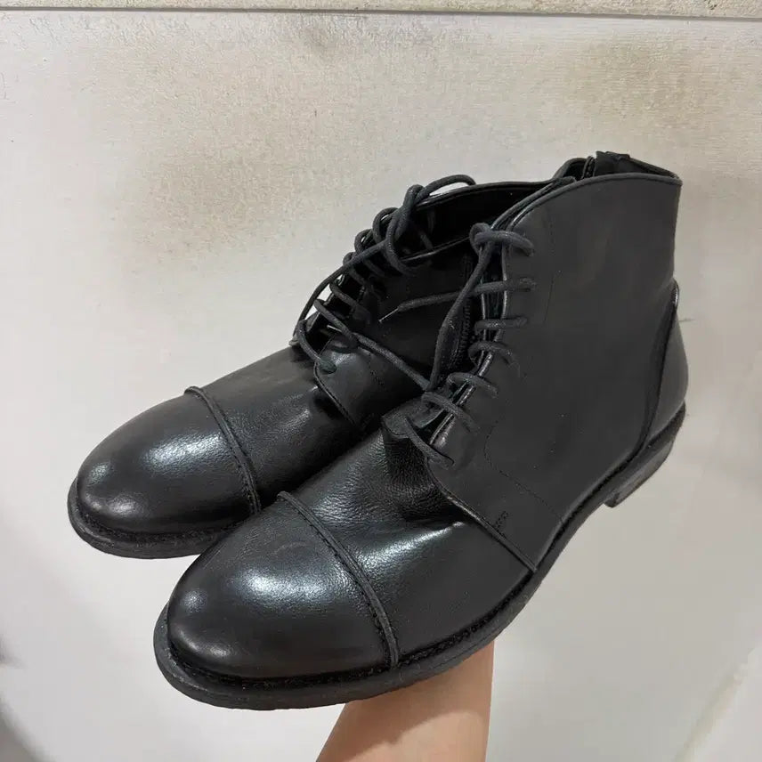 [BUNJANG] Piudue Leather Walker Boots / Piudue 가죽 워커