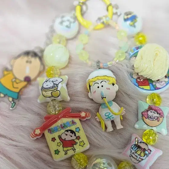 [BUNJANG] Shin-chan K-Bung Character Beaded Keychain / 아기맹구 면좋아하는 맹구 키링 N취아리네