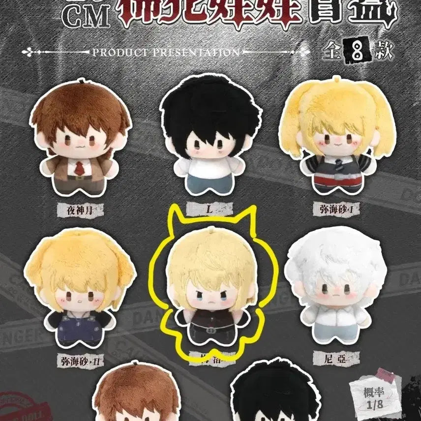 [BUNJANG] Death Note Mini Mascot Blind Box Plush Doll / 데스노트 미니 마스코트 블라인드 인형 누이구루미 미개봉 멜로판매