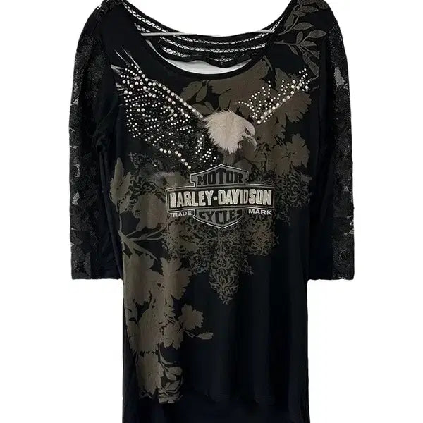 [BUNJANG] Harley Davidson Y2K Custom Vintage T-Shirt / [M] HARLEY DAVIDSON 할리Y2K 커스텀 빈티지 티셔츠