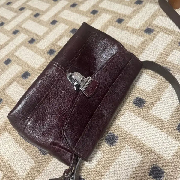 [BUNJANG] Gear Bag Small Shoulder Bag Cowhide Leather Croissant Bag / 기어백 스몰 숄더백 소가죽가방 크루아상백