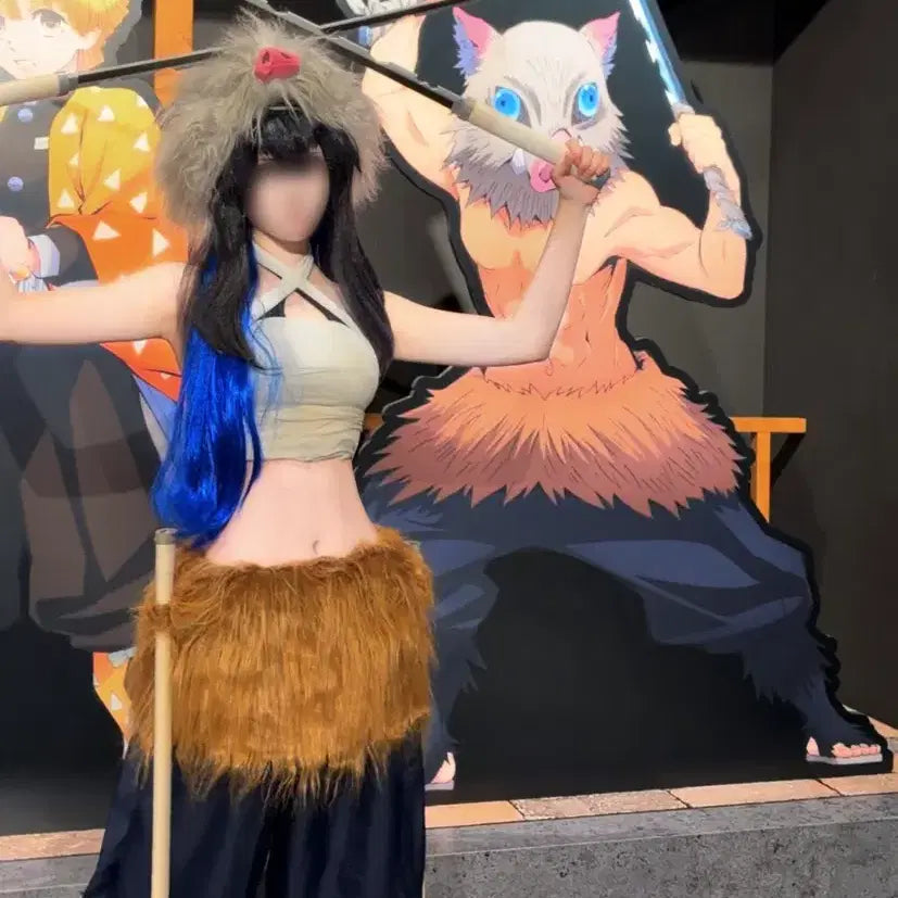 [BUNJANG] Inosuke Hashibira Cosplay Full Set / 하시비라 이노스케 ts 풀셋