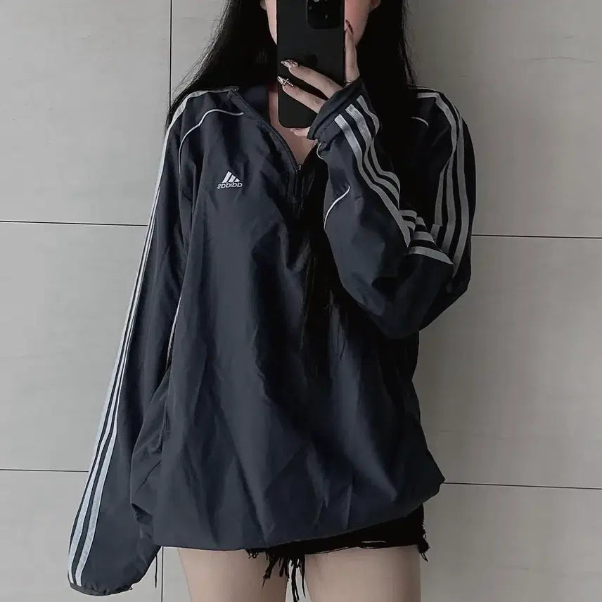 [BUNJANG] Adidas Old School Half-Zip Warm-Up / 아디다스 올드스쿨 반집업 웜업 이코 빈티지